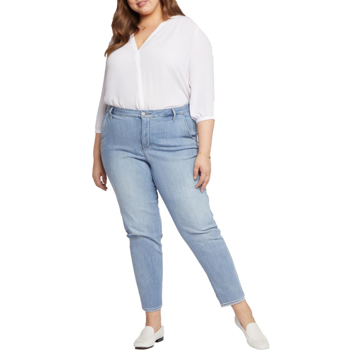 

Женские джинсы Plus с расслабленным силуэтом и зауженными штанинами NYDJ, Surfside