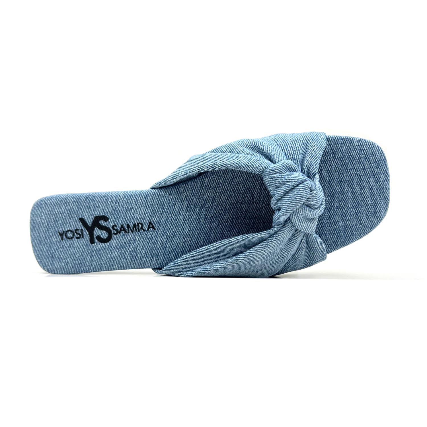 Сандалии Naya Knotted из денима Yosi Samra, цвет denim — фото 3