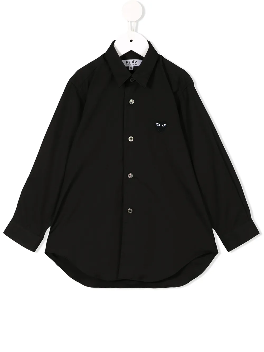 

Рубашка с вышитым логотипом Comme Des Garçons Play Kids, черный