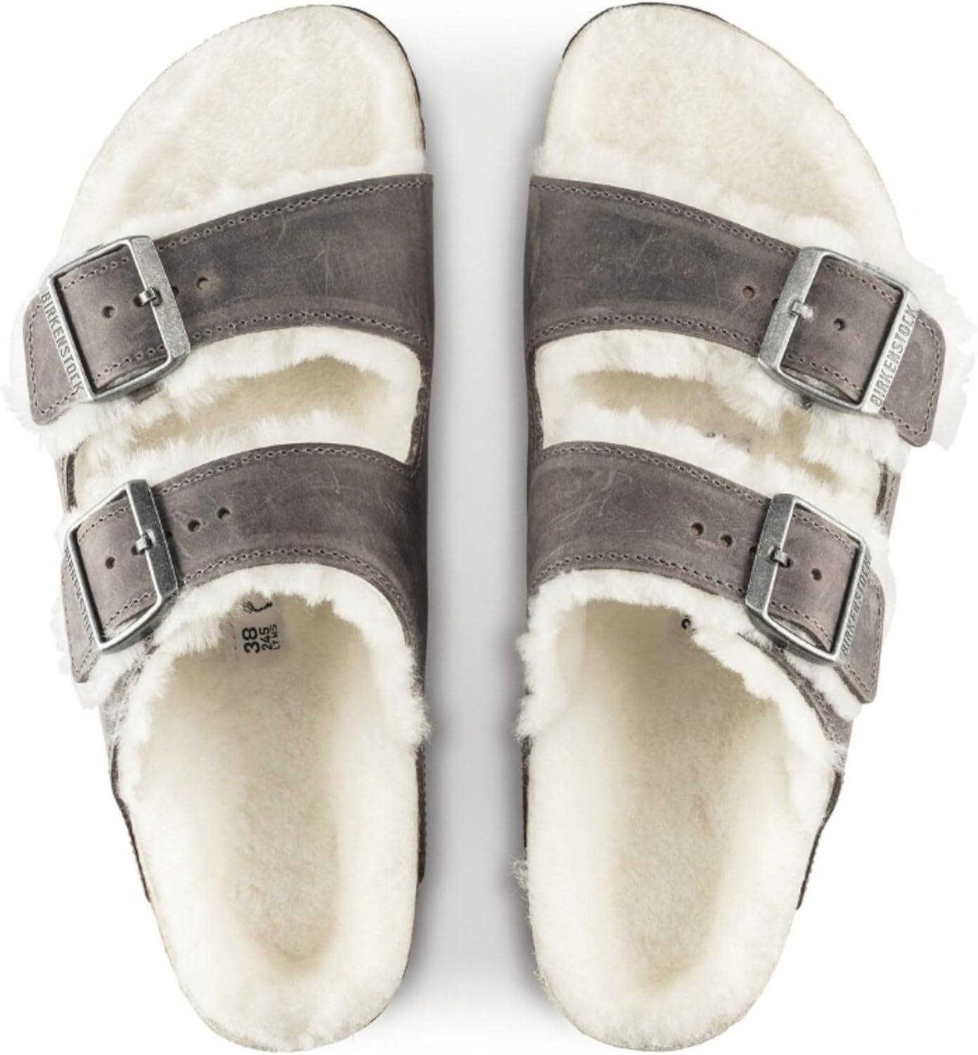 Тапочки Birkenstock Unisex Adult Arizona Shearling, Iron — фото 2