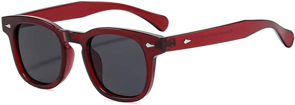 

Солнцезащитные очки UV400 с маленькой оправой и заклепками, прозрачные линзы, подходят для женщин и мужчин, для бега и занятий спортом на открытом воздухе UYPTK, Red Black