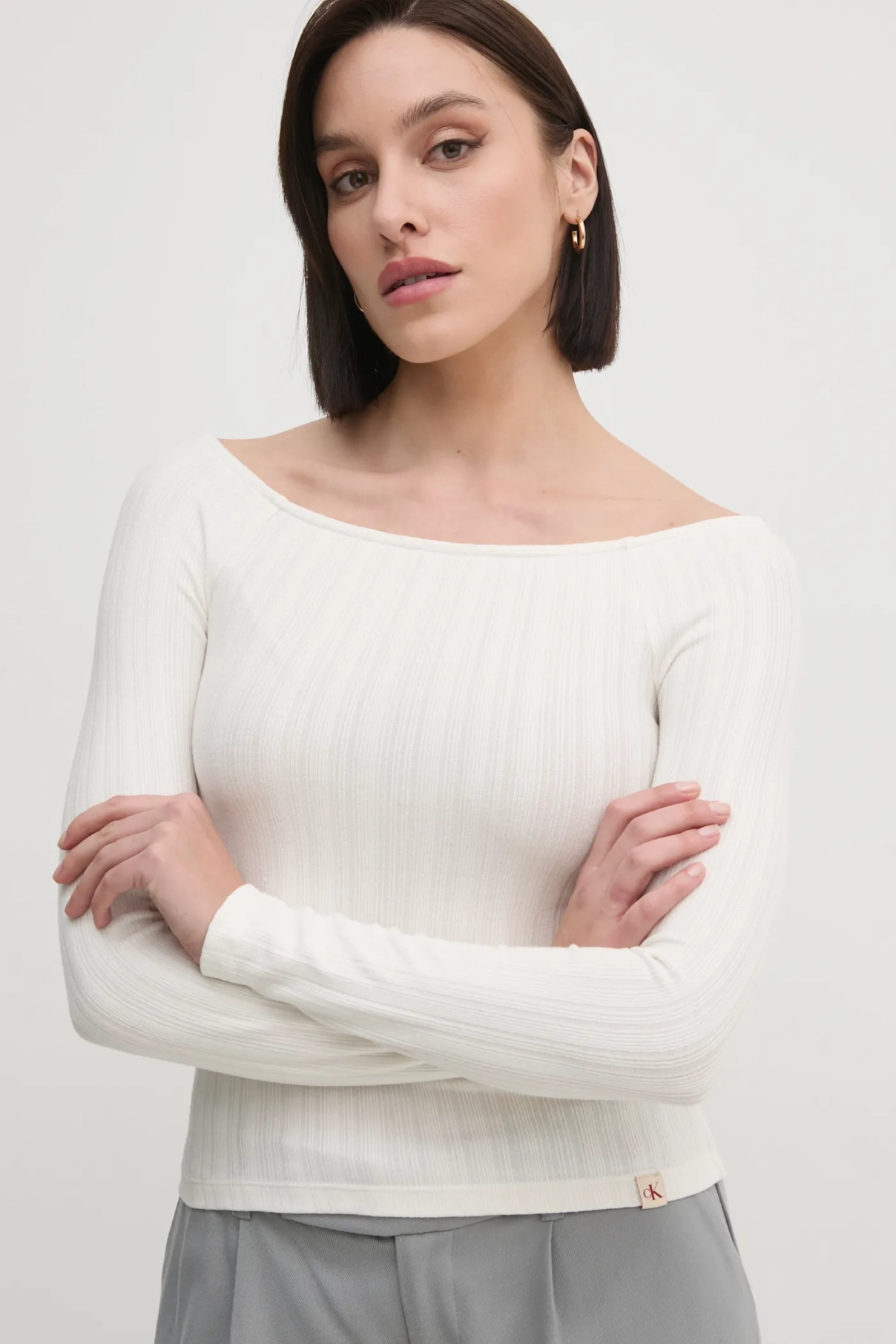 

Рубашка с длинным рукавом Calvin Klein Jeans, бежевый