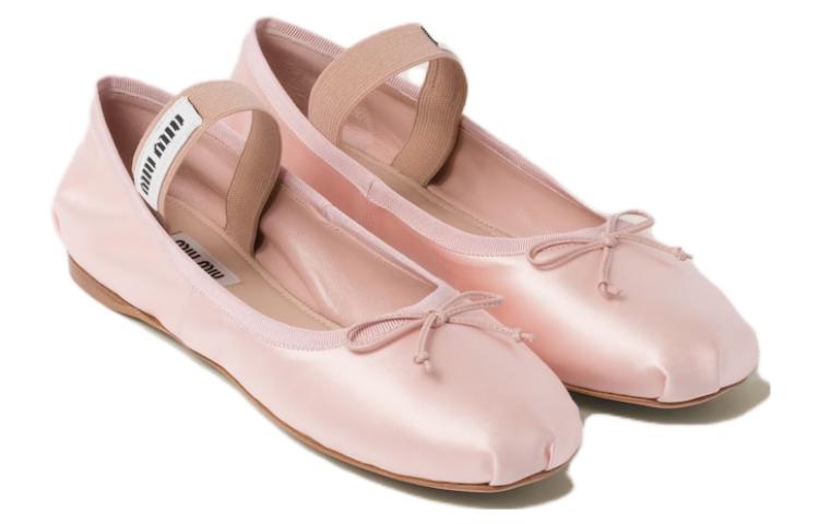 Повседневные туфли MIU MIU розовые женские — фото 4