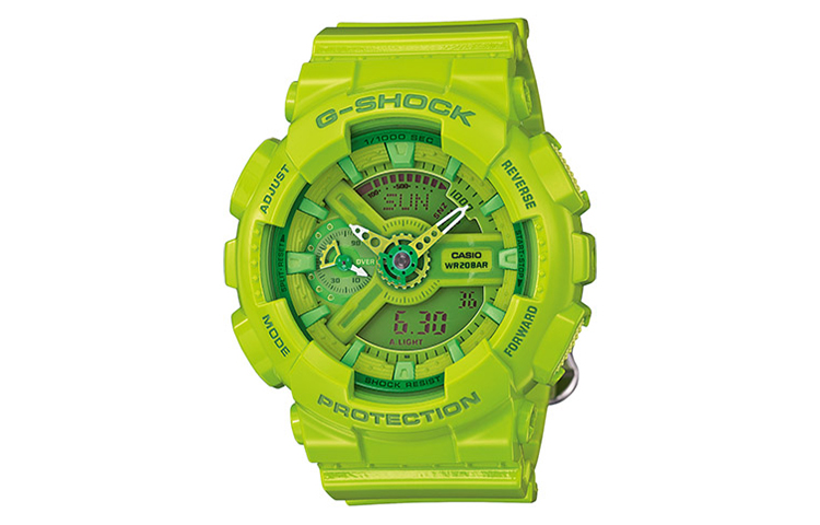 

Casio GMA-S110CC-3 Мужские часы с жидкокристаллическим/аналоговым двойным дисплеем зеленые