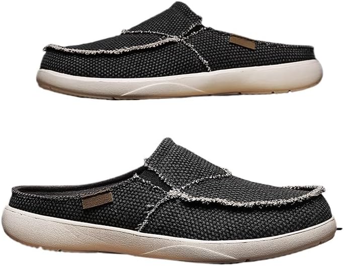 

Мужские полуботинки-слипоны на тканевой основе, легкие, дышащие слипоны, шлепанцы Waolsu, черный