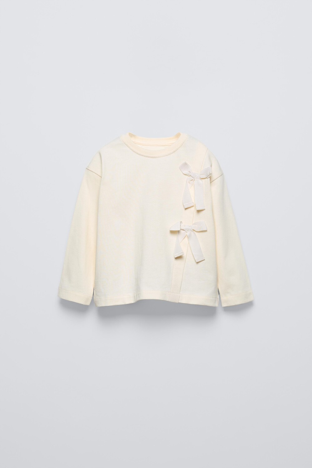 

Футболка с бантом ZARA, экрю