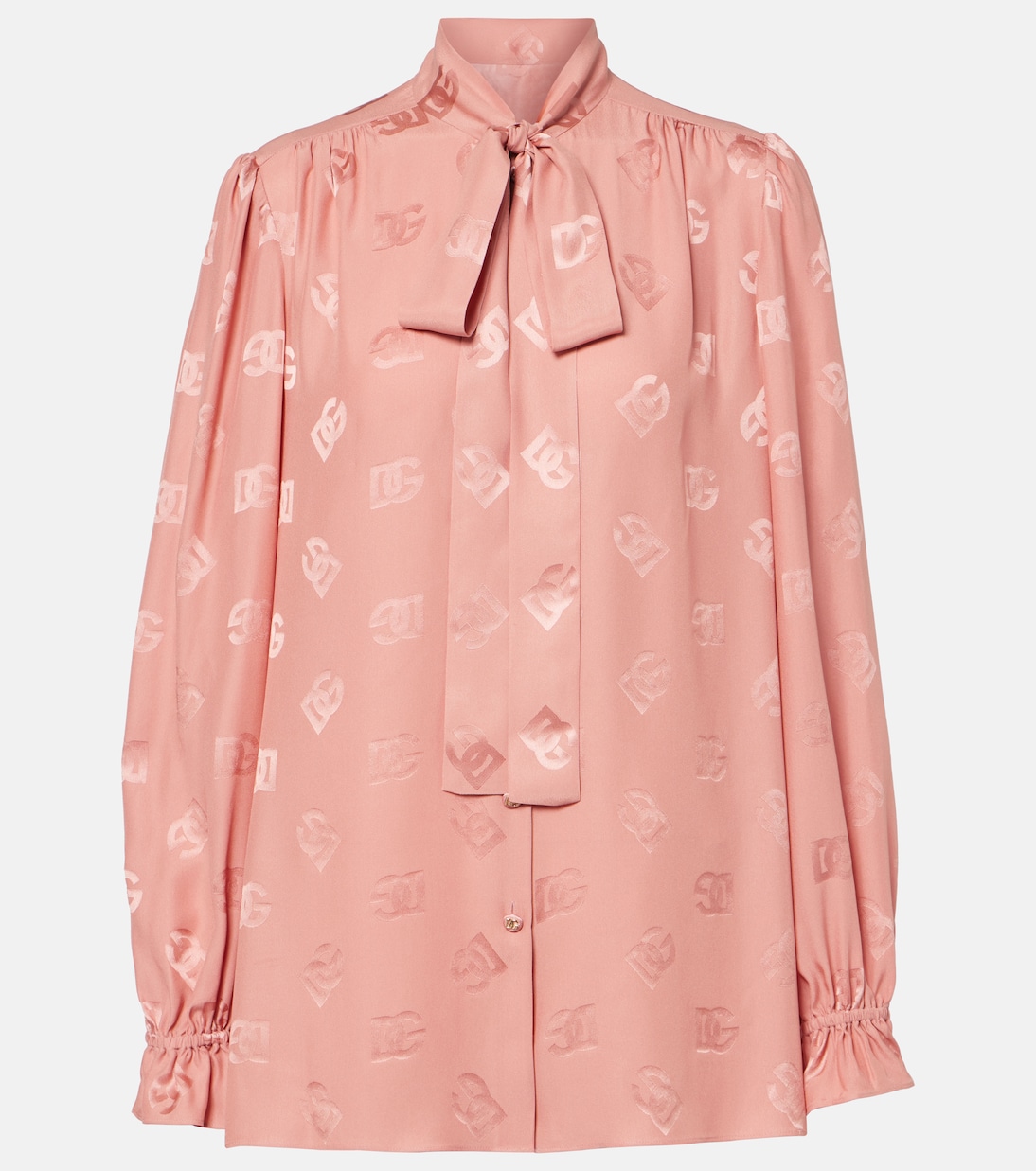 

Блузка из шелкового атласа DG Dolce&Gabbana, Rosa Polvere Scuro