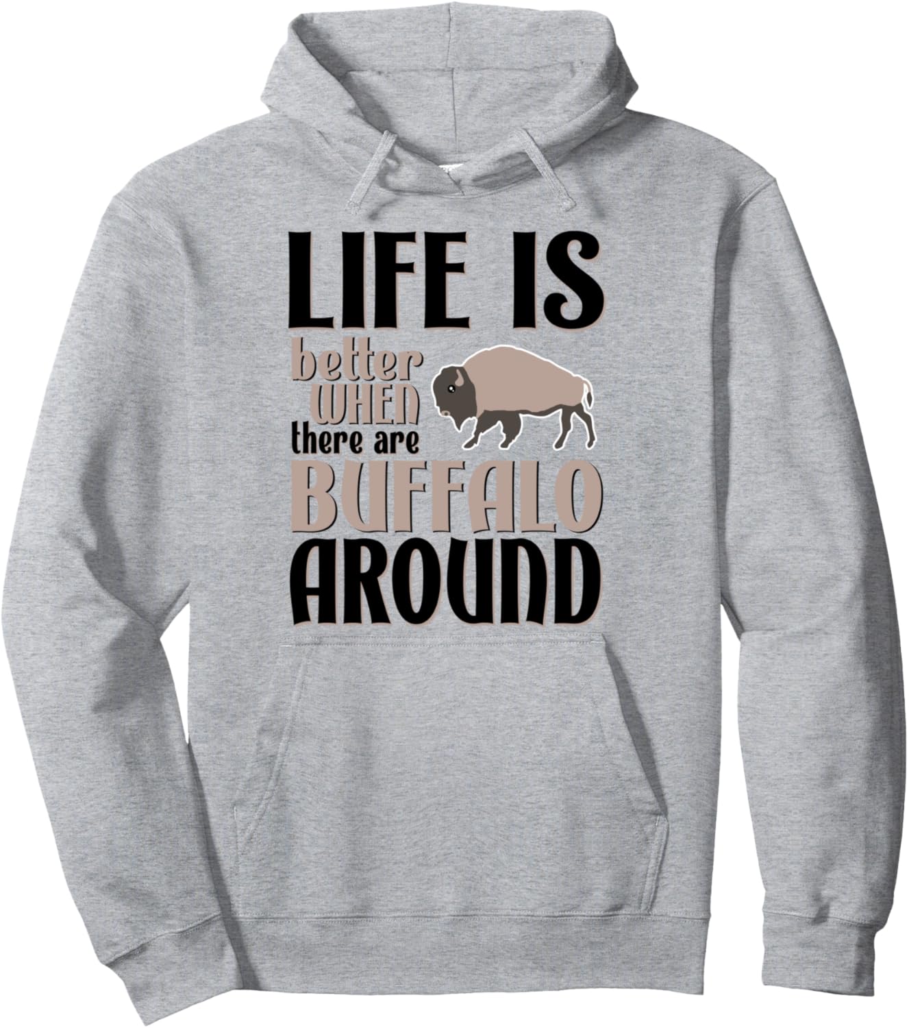 

Толстовка Life is Better With Buffalo, серая Cute I Love Buffalo Apparel, Серый, Толстовка Life is Better With Buffalo, серая Cute I Love Buffalo Apparel