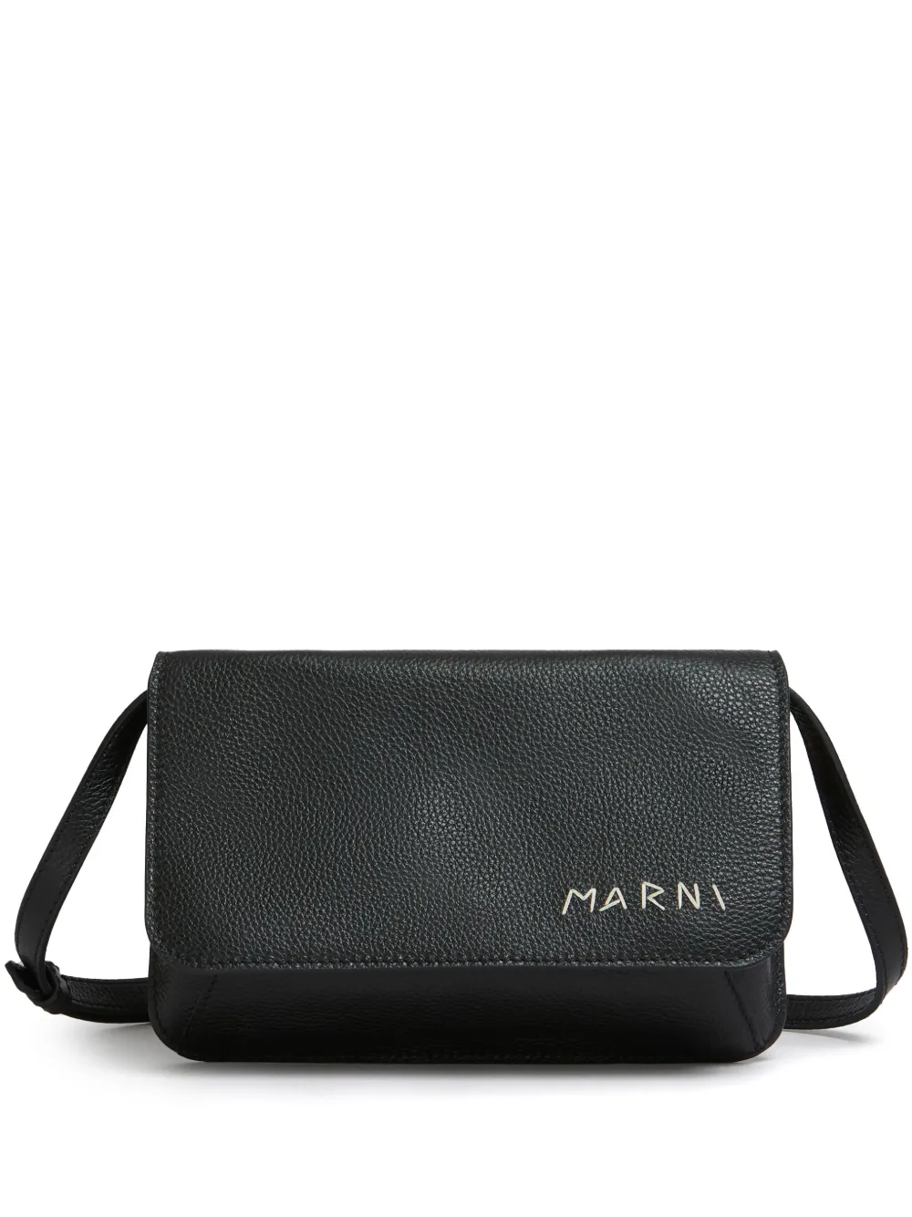 

Поясная сумка с вышитым логотипом Marni, черный