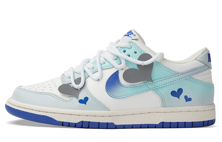 

Кроссовки Nike Dunk Skateboarding Shoes Women's Low-top White/Royal Blue/Fern Green, синий/белый
