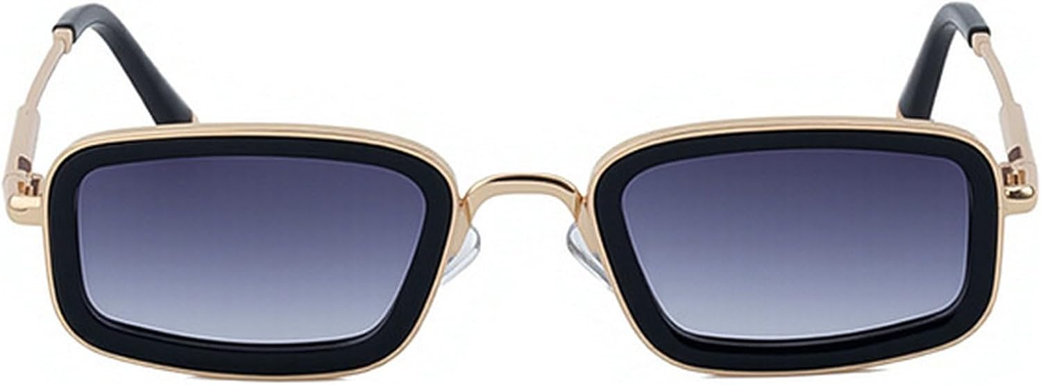 

Женские солнцезащитные очки прямоугольной формы, модель 2025, роскошная металлическая оправа, винтажные солнцезащитные очки в стиле панк для активного отдыха, защита от УФ-излучения для мужчин mincl, Blue