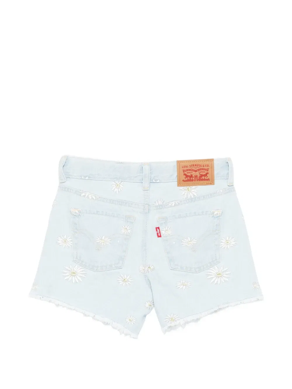 Шорты с вышивкой и бахромой по низу Levi'S Kids, синий — фото 2