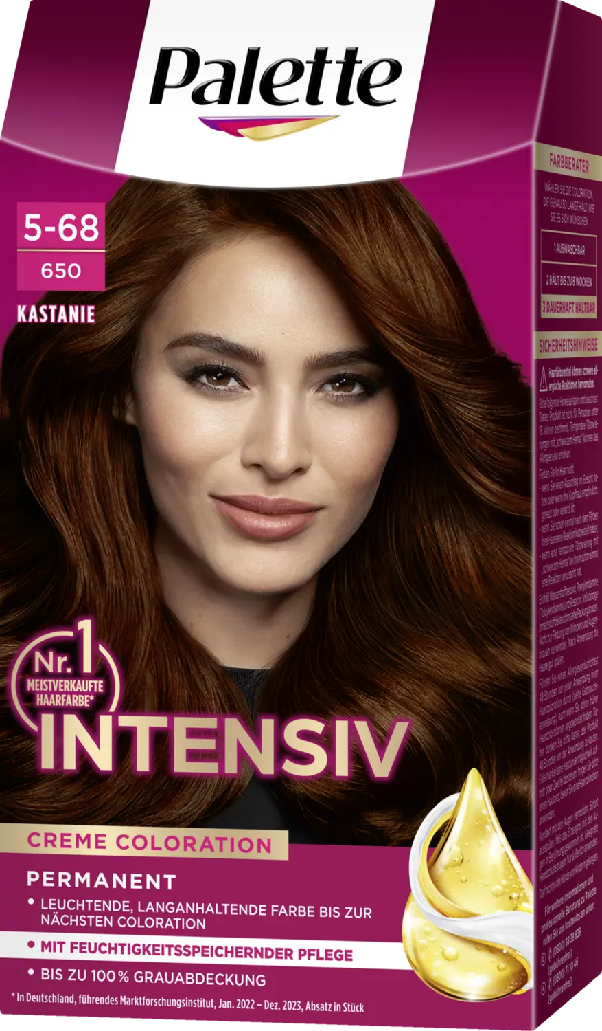 Краска для волос Poly Palette Intensiv Creme Coloration 5-68650 Kastanie — фото 2