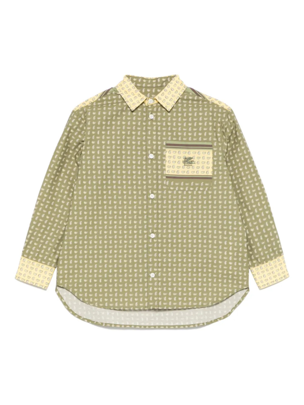 

ETRO KIDS рубашка с принтом пейсли, зеленый
