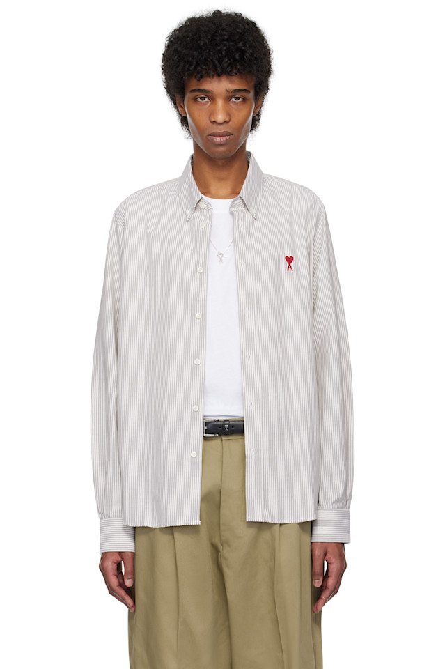 

Хлопковая рубашка на пуговицах ami de coeur Ami Paris, мультиколор