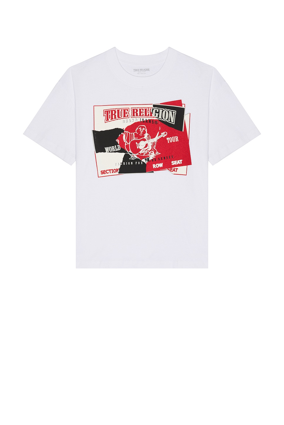 

Футболка с рваным эффектом True Religion, optic white