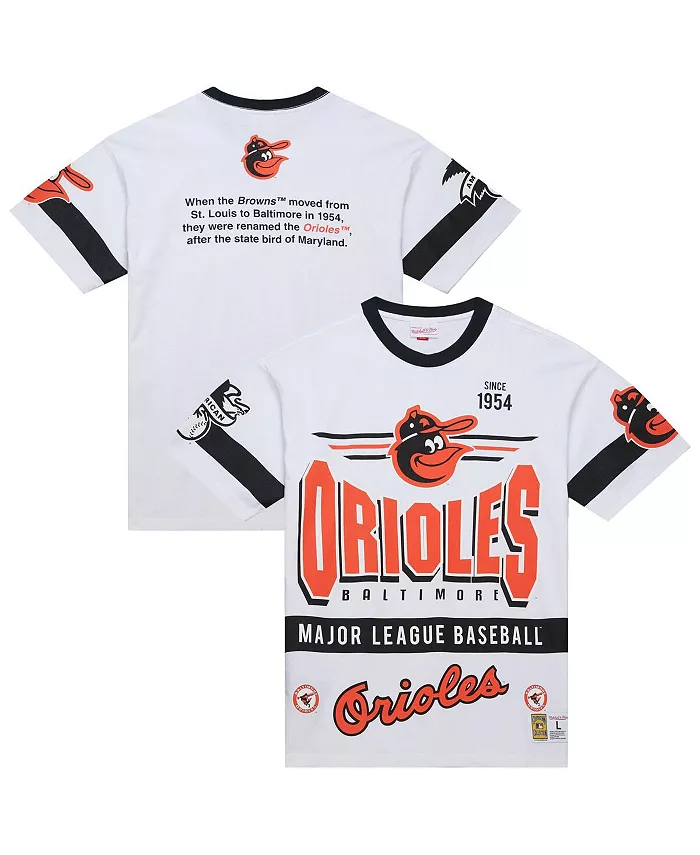 

Мужская белая футболка Baltimore Orioles Cooperstown Collection Team Origins Premium Mitchell & Ness