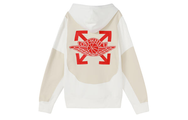 Толстовка Air Jordan x OFF-WHITE Crossover Embroidered logo Casual Sports 'White', белый — фото 2