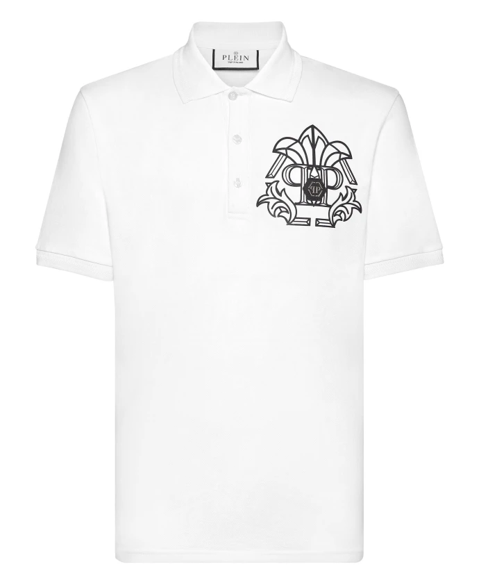 

Футболка-Поло с изображением черепа и костей Philipp Plein, белый