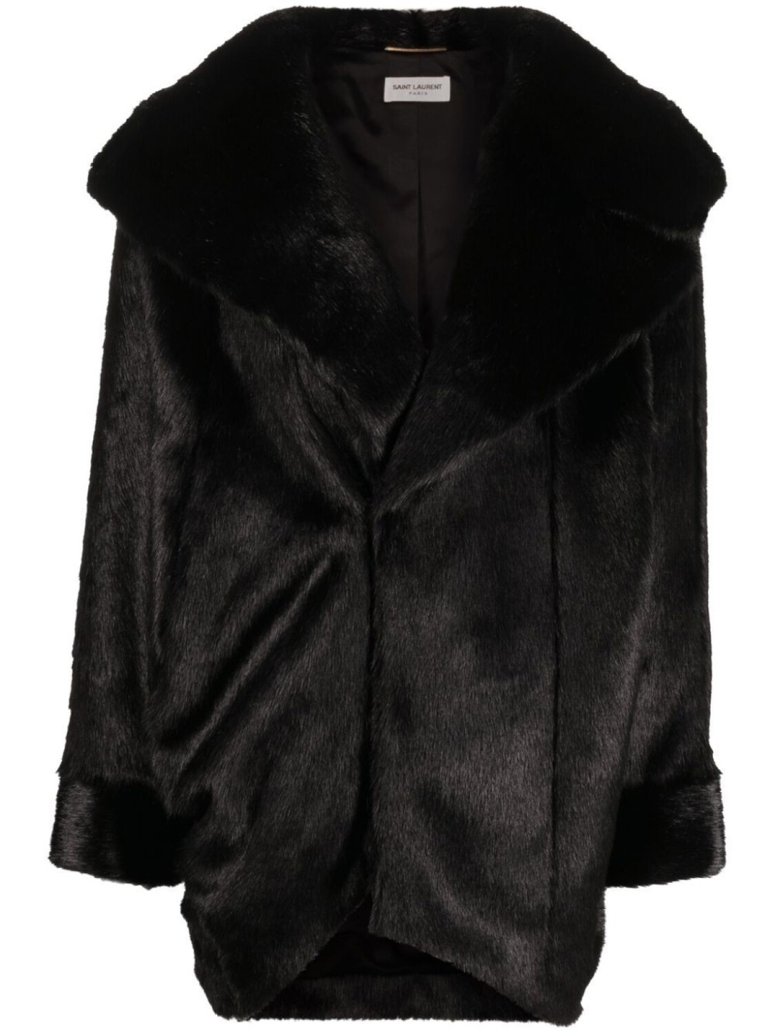 

Saint Laurent короткая шуба из искусственного меха, черный
