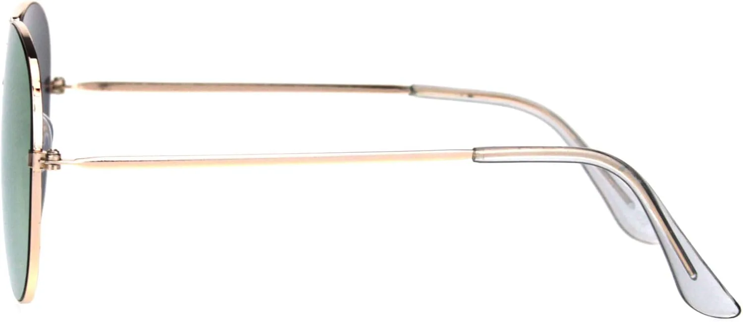 

Классические солнцезащитные очки-авиаторы унисекс с тонкой металлической оправой, зеркальными линзами и защитой от УФ-излучения UV 400 PASTL, Gold (Pink Mirror)