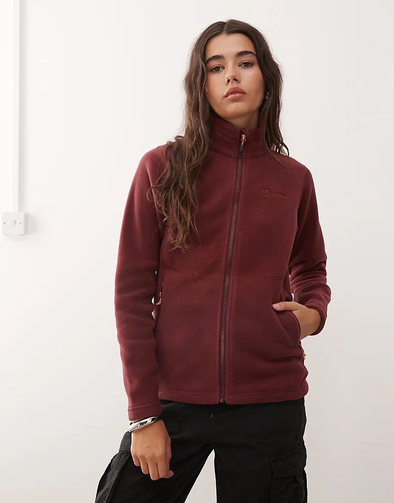 

Женская флисовая куртка Berghaus Midlayer Prism Interactive Polartec темно-красного цвета