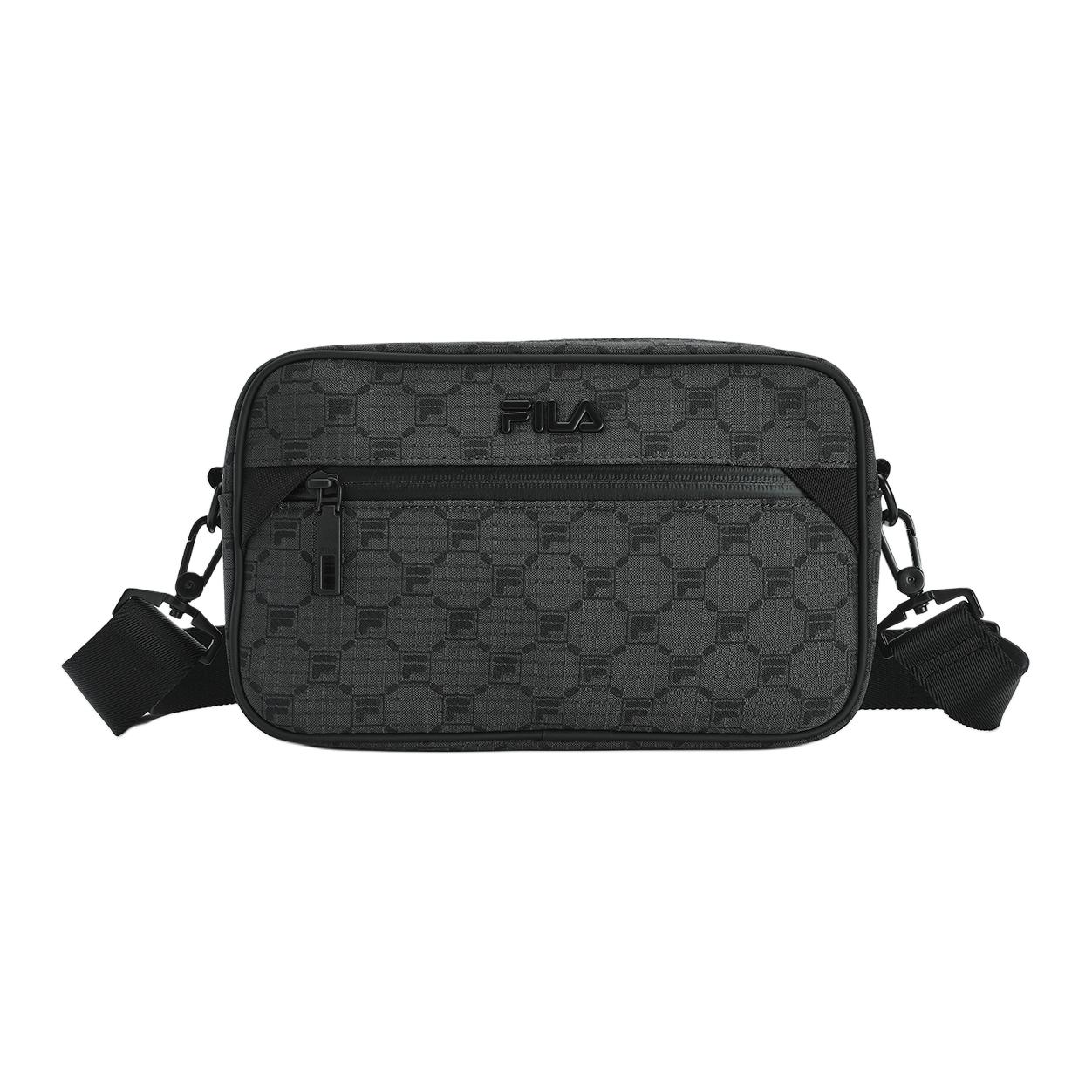 

FILA Кожаная сумка через плечо мужская черная, Black