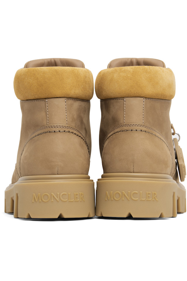 Moncler Ботинки на шнуровке из нубука и замши цвета хаки Peak City — фото 2
