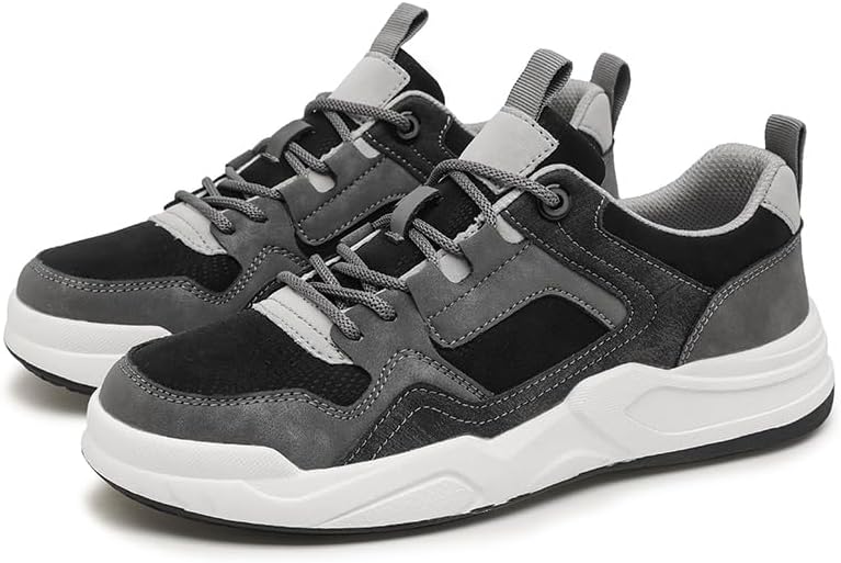 

Мужские осенне-зимние кожаные повседневные модные кроссовки Ретро повседневная спортивная обувь Модные низкие кроссовки с толстой подошвой Meixi Mobile, коричневый