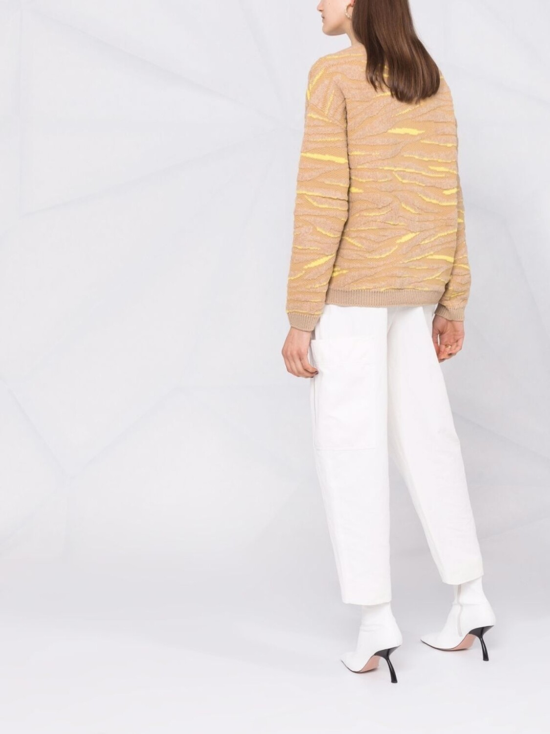 Stella McCartney кардиган с тигровым узором, нейтральный цвет — фото 4