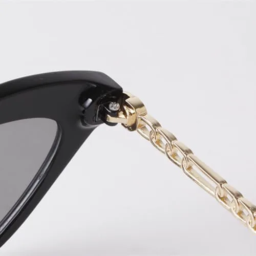 

Винтажные модные солнцезащитные очки «кошачий глаз» для женщин, ретро-очки с синими линзами, женские солнцезащитные очки без цепочки MTZJH, C7 Light Pink Lens