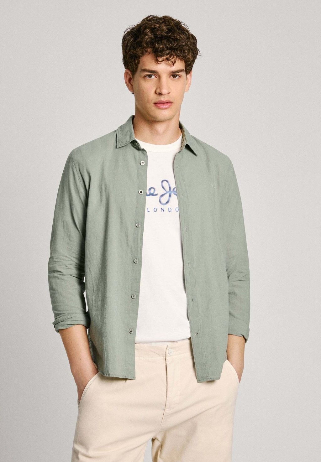 

Рубашка MARCEL Pepe Jeans, светло-зеленый