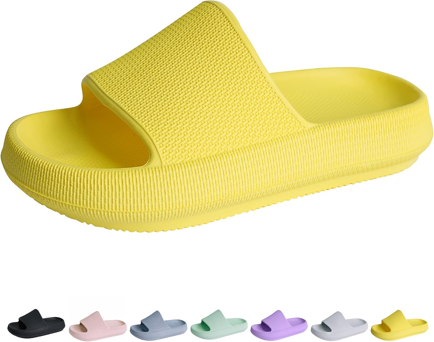 

Шлепанцы для душа и бассейна, мальчики и девочки, удобные тапочки с толстой подошвой Youecci, желтый