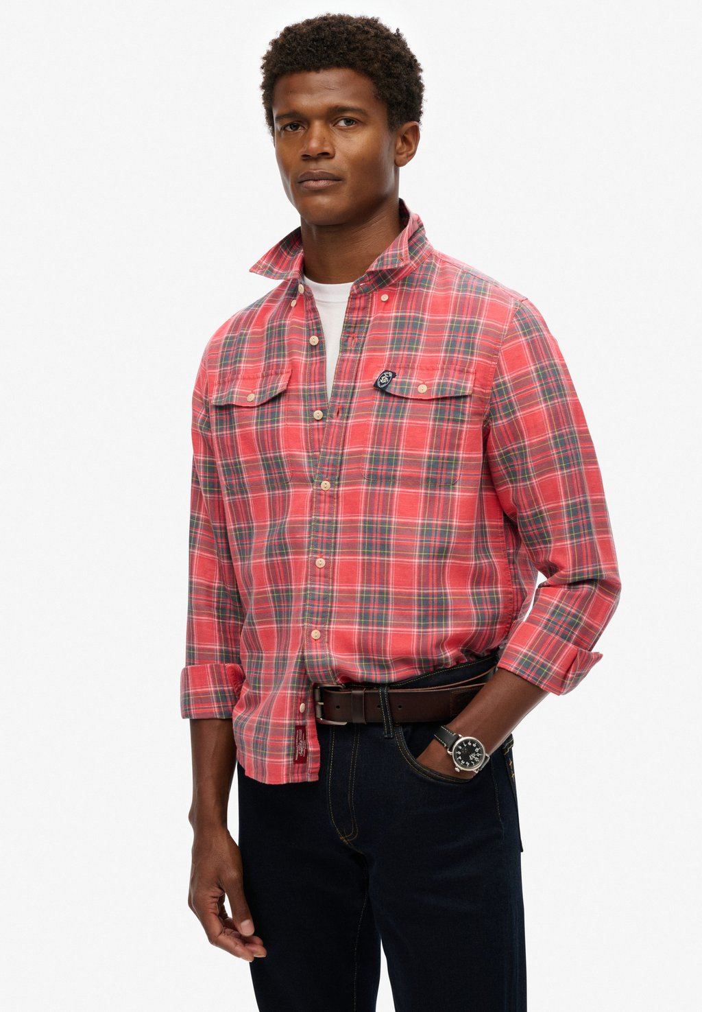

Рубашка THE MERCHANT STORE CHECK Superdry, цвет Red Check