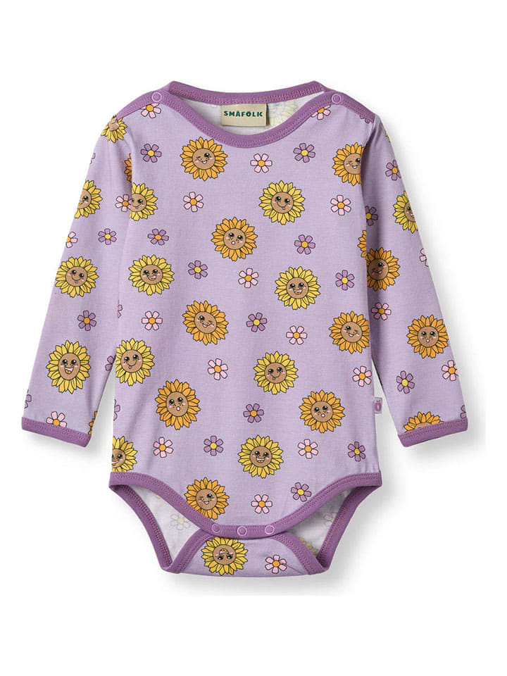 

Småfolk Боди "Подсолнух" фиолетового цвета
