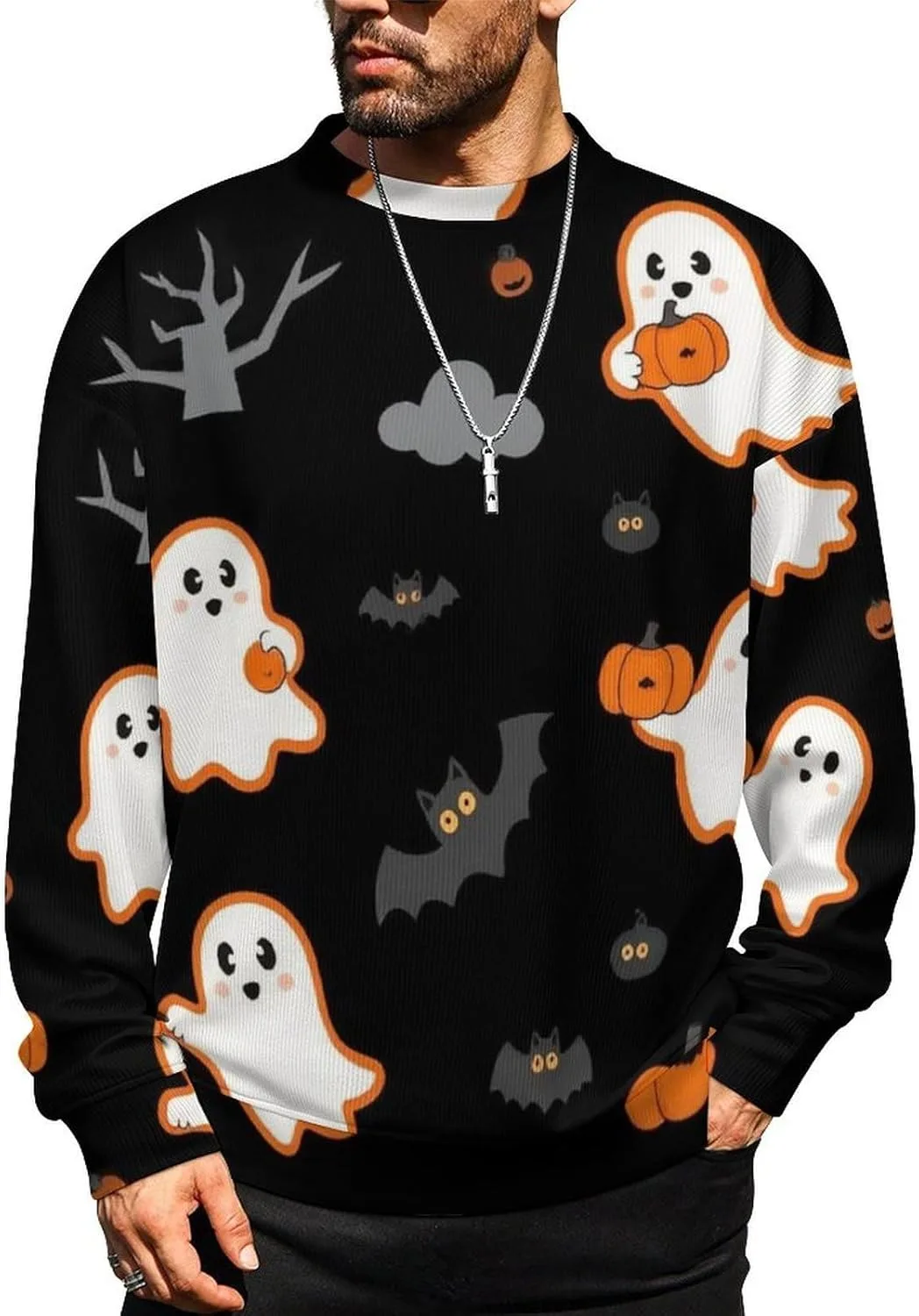 

Свитер MoBlinko Flying Ghost, мужской, с длинным рукавом, легкий