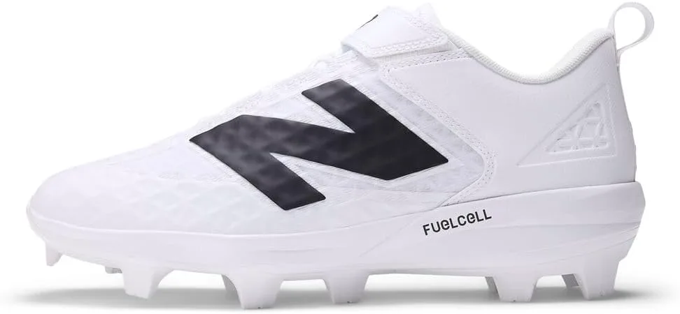 Бейсбольные кроссовки New Balance Men's FuelCell 4040 V8 с формованной подошвой, белый/черный — фото 2