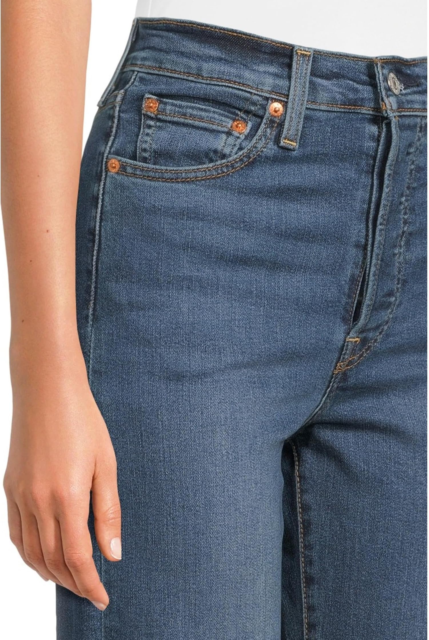 Джинсы Levi's Womens Ribcage Full Length, цвет The Last Straw — фото 4