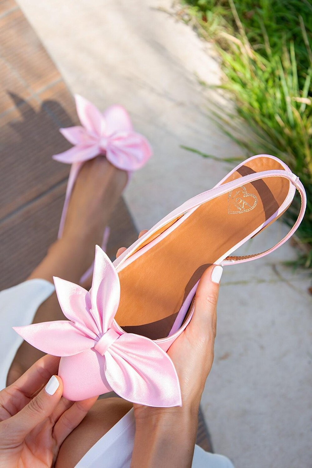 

H726809004 Пудровые женские балетки Fox Shoes