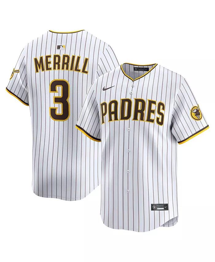 

Мужская белая альтернативная лимитированная джерси игрока Jackson Merrill команды San Diego Padres Nike