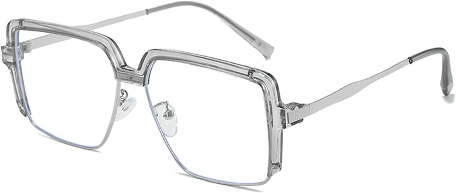 

Винтажные модные солнцезащитные очки для женщин, металлическая квадратная оправа, роскошные розовые солнцезащитные очки, фотоочки, защита от ультрафиолета UV400 Melrose, Grey Clear