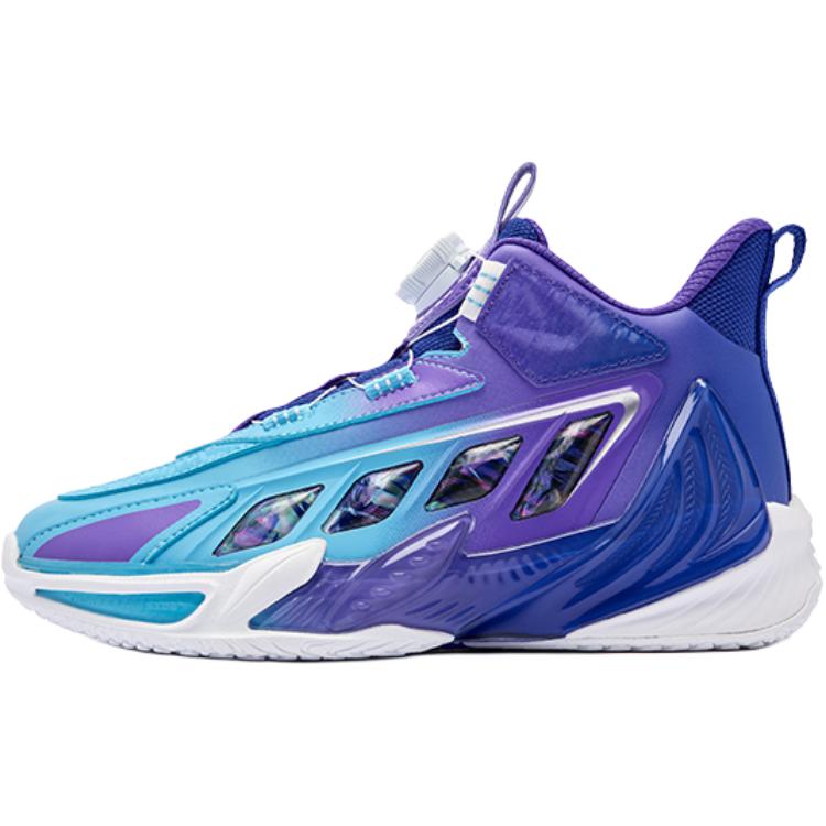 

Детские баскетбольные кроссовки Misty Blue с амортизацией, износостойкостью и упругостью. QIAODAN, синий