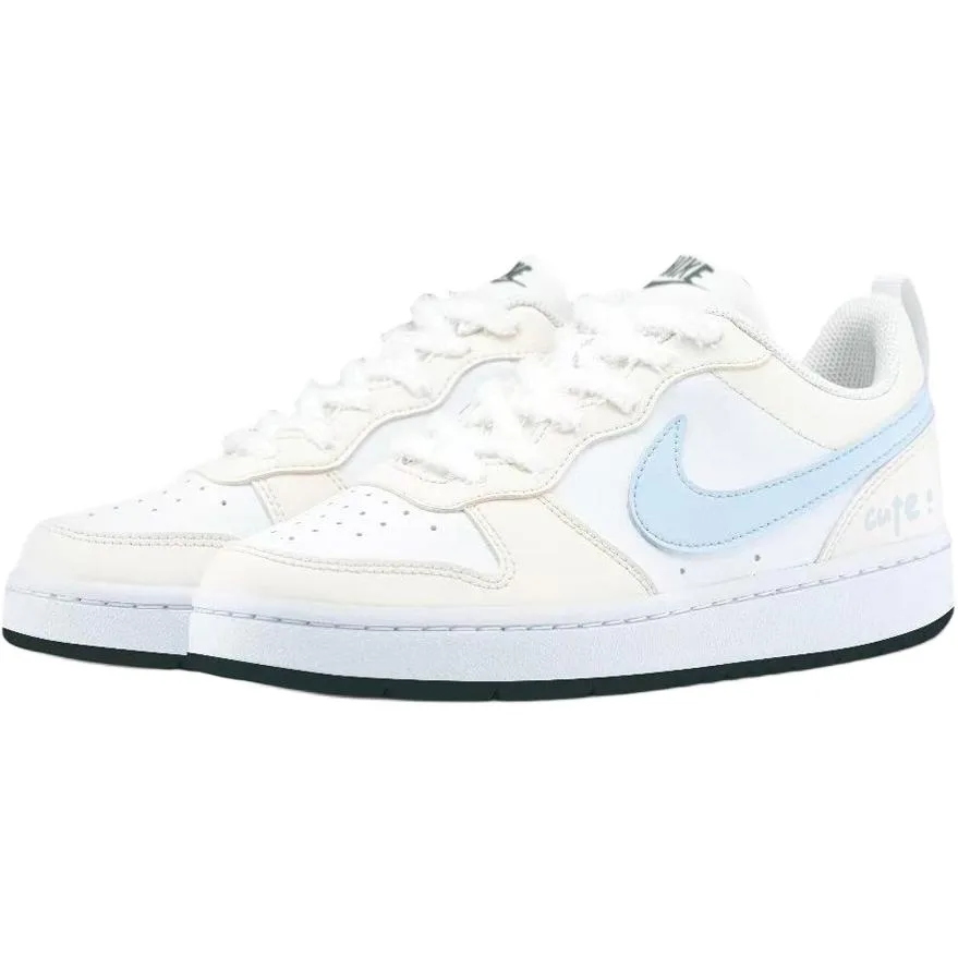 Nike Court Borough Light Blue Oxygen 1 Synthetic Leather Cushioning, Wear Resistant Low top Skateboard Shoes Yellow — фото 4