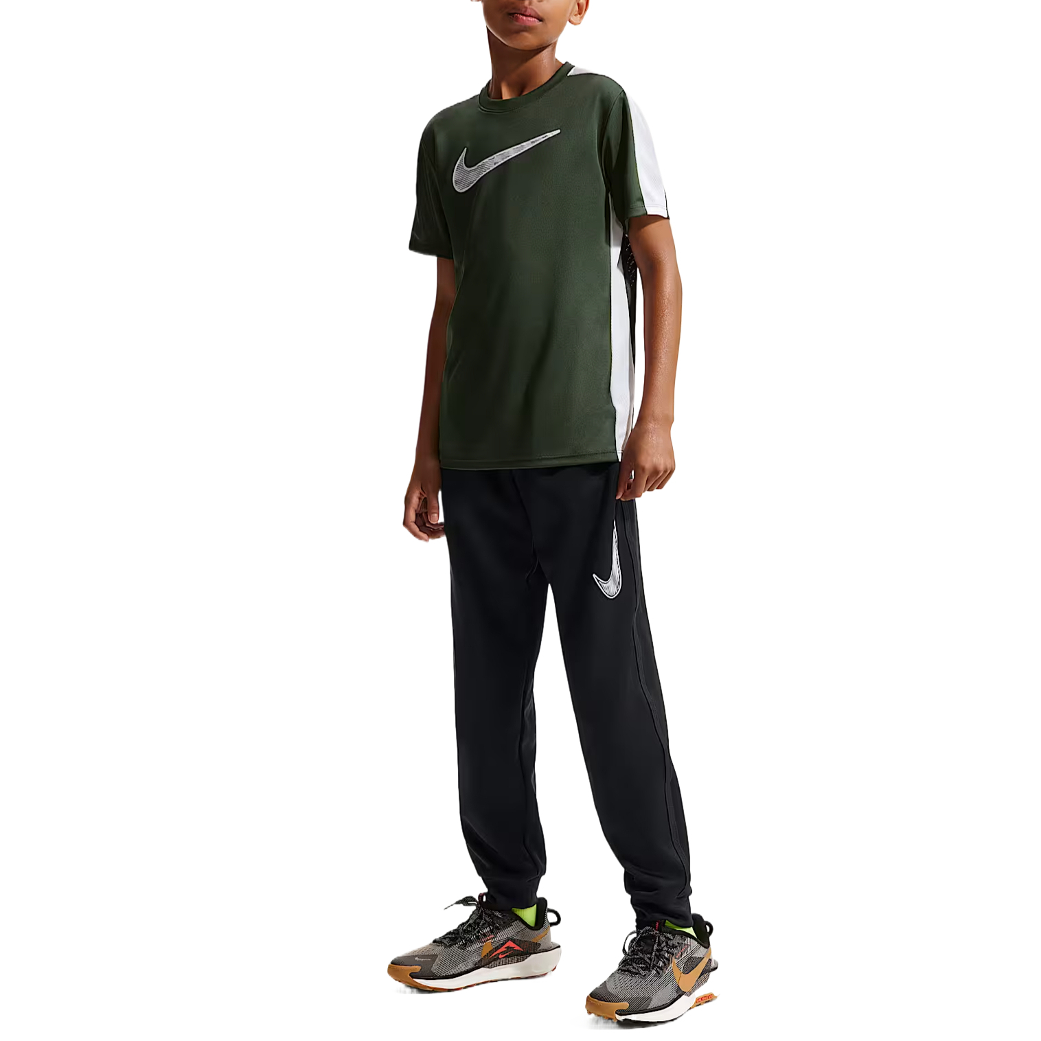 Детские вязаные спортивные штаны Moderate Nike, черный/белый — фото 3