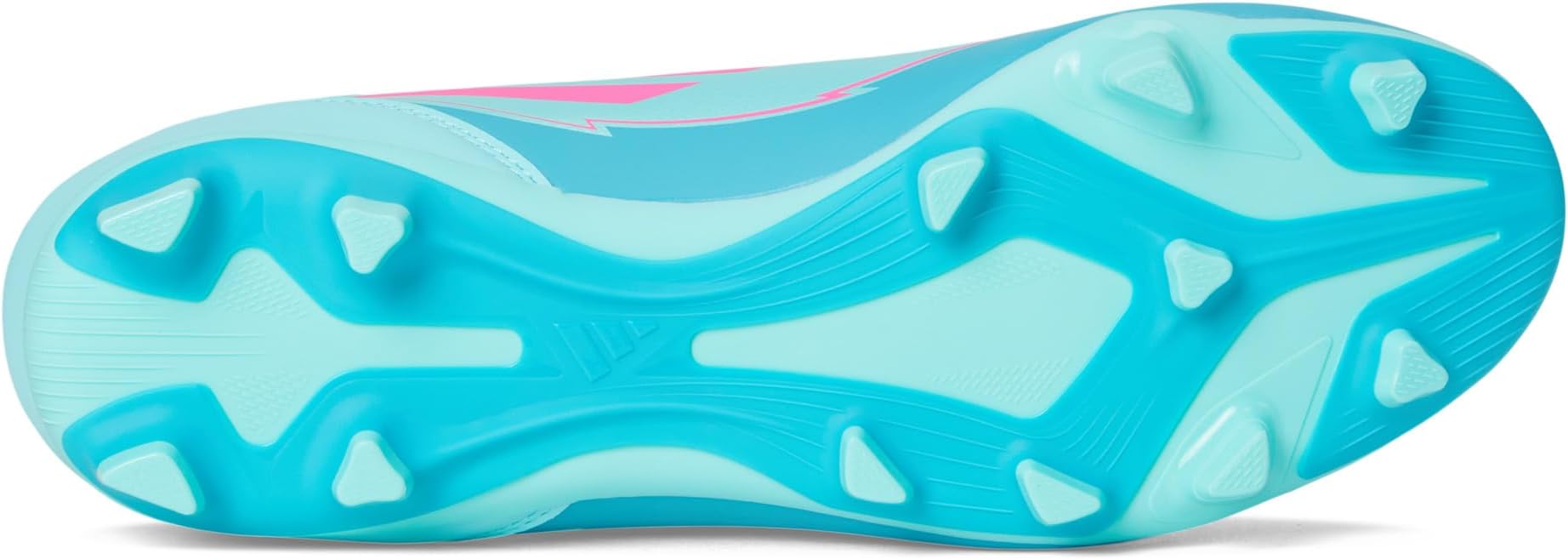 Кроссовки adidas F50 Club Messi Firm Ground/Multi Ground Soccer Cleats, цвет Flash Aqua/Lucid Pink/Lucid Cyan — фото 3