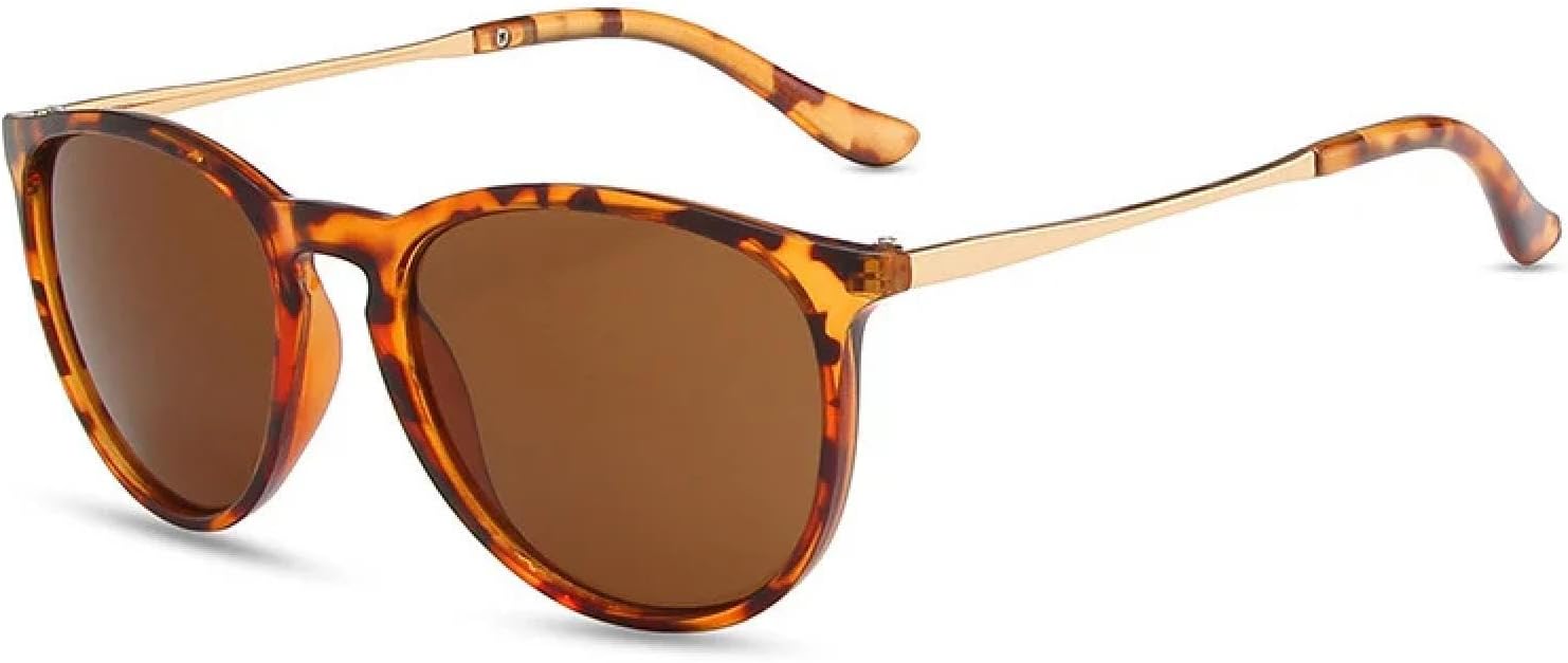 

Классические винтажные солнцезащитные очки для женщин и мужчин, роскошные, в стиле панк, популярные, для путешествий и вождения, с леопардовым принтом, UV400 TKKTLLT, Leopard-brown