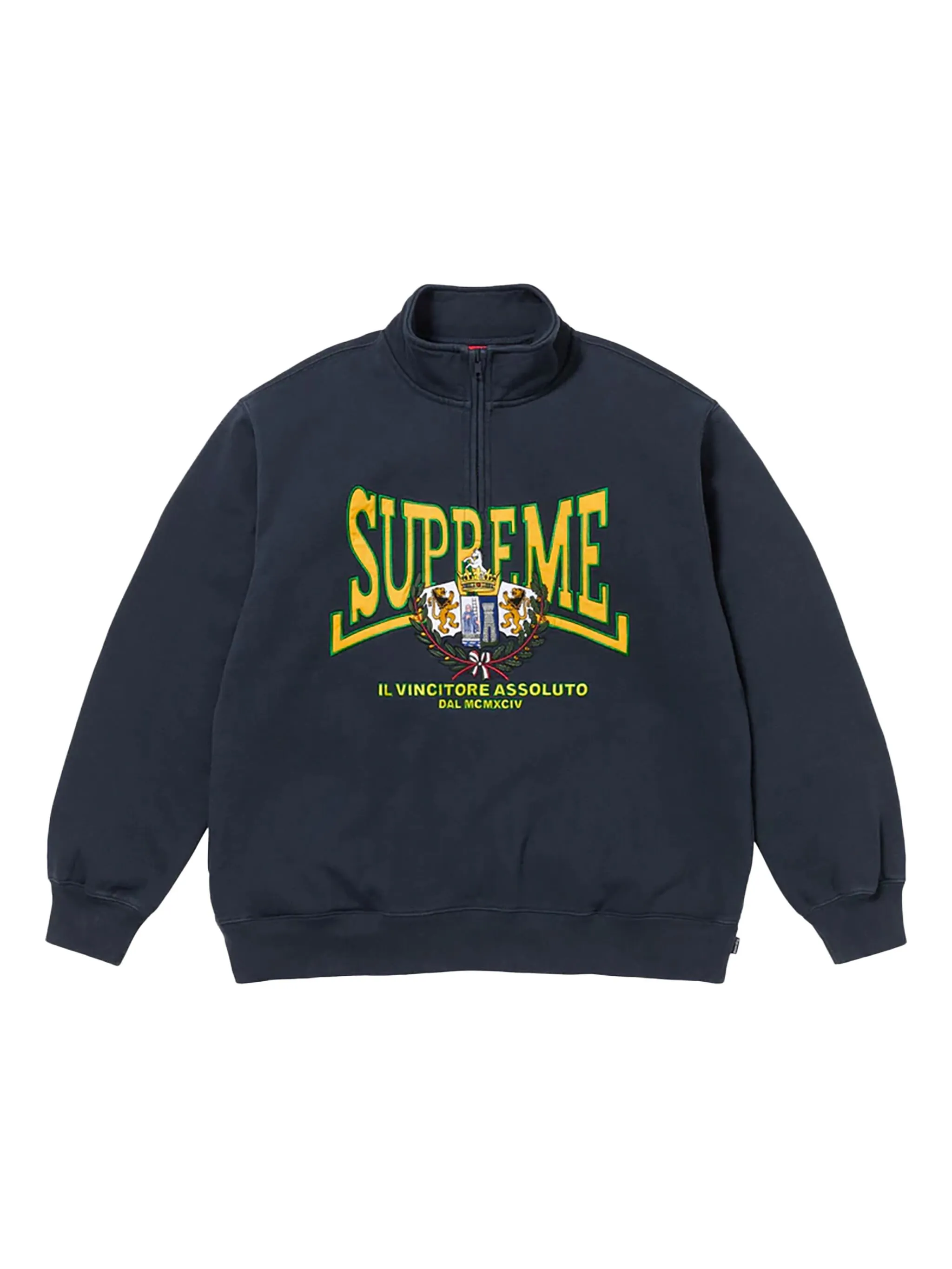 

Толстовка с молнией и аппликацией Supreme, синий