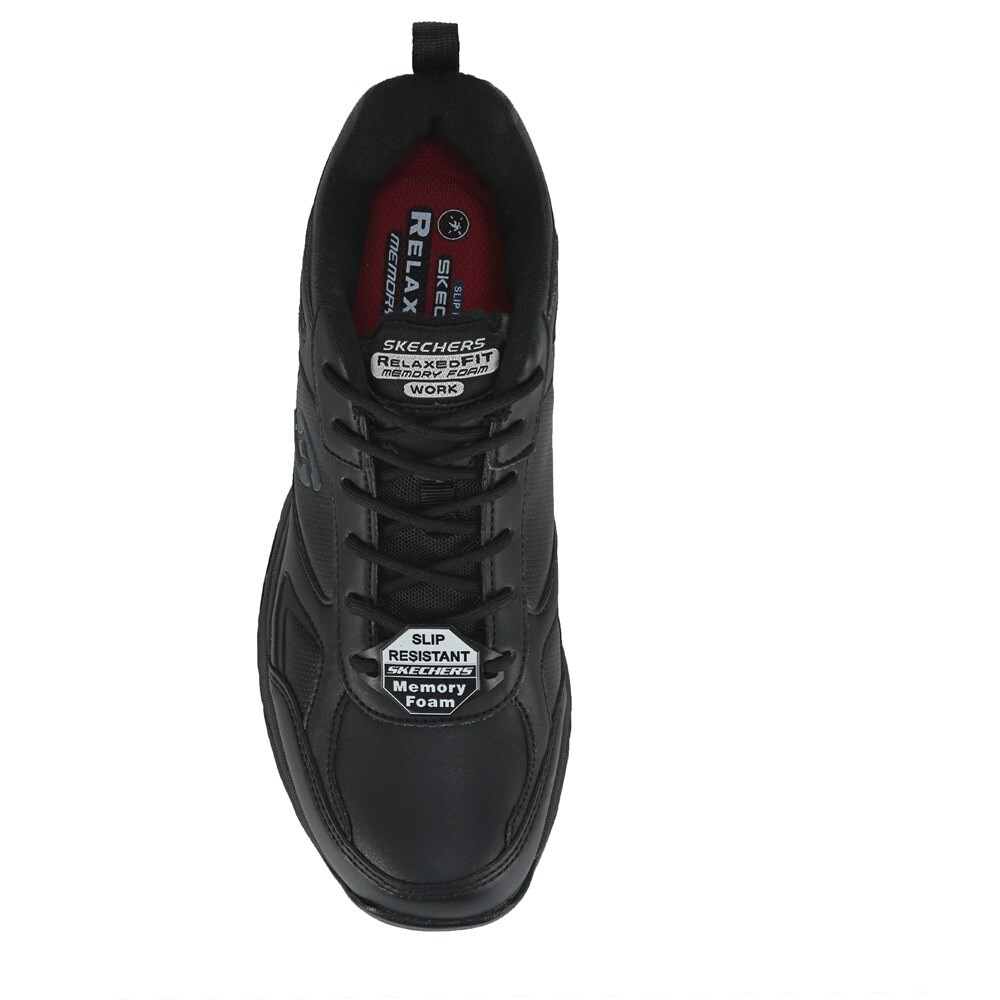 Мужские нескользящие рабочие кроссовки Dighton среднего/широкого размера Skechers Work, черный — фото 4