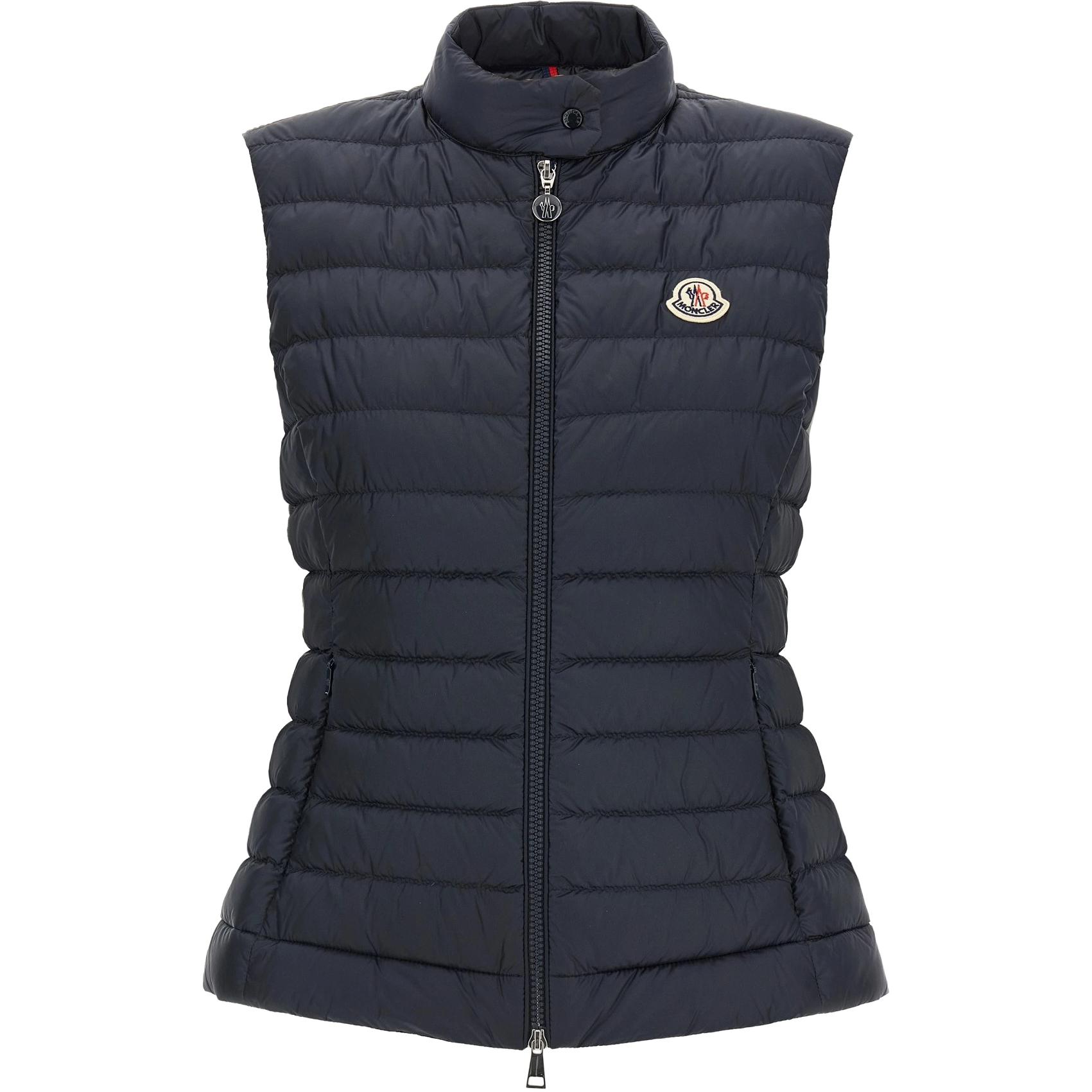 

Moncler Стеганый жилет с высоким воротником, Marine Blue