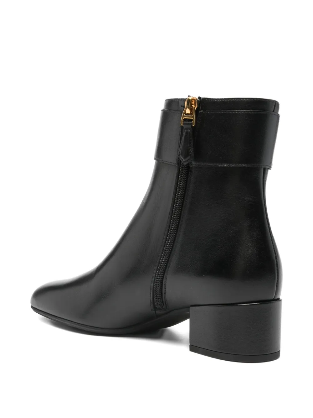 40-миллиметровые кожаные ботильоны с пряжкой Bally, черный — фото 3